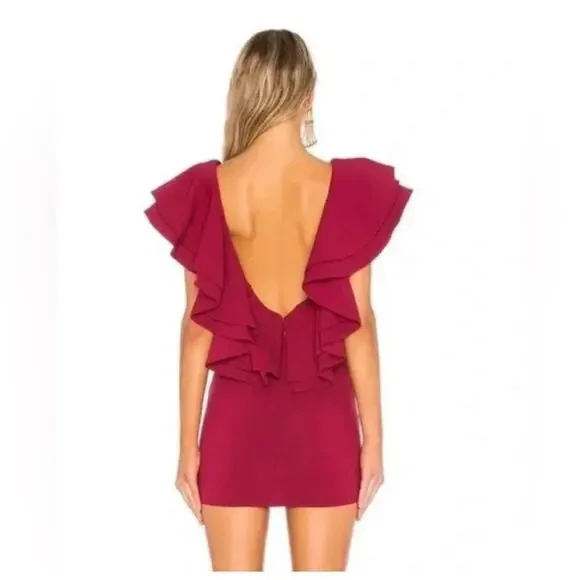 knee length dresses for ladies Jackson Velvet Button Mini Dress M main image 1